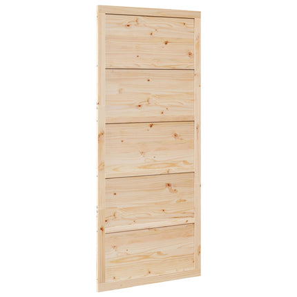 Ladedør Naturfarvet 80 x 2,5 x 208 cm Massivt fyrretræ