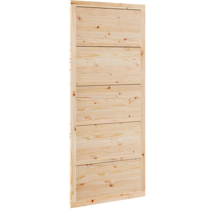 Ladedør Naturfarvet 80 x 2,5 x 208 cm Massivt fyrretræ
