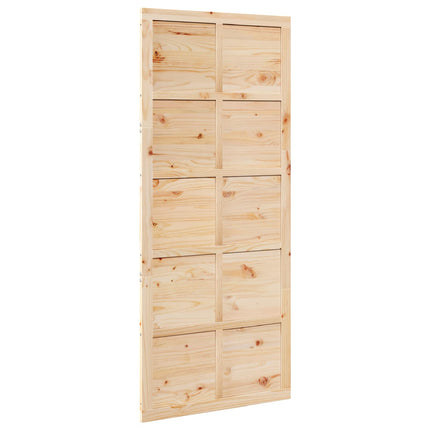 Ladedør Naturfarvet 100 x 2,5 x 208 cm Massivt fyrretræ