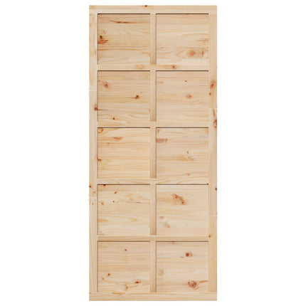 Ladedør Naturfarvet 90 x 2,5 x 208 cm Massivt fyrretræ