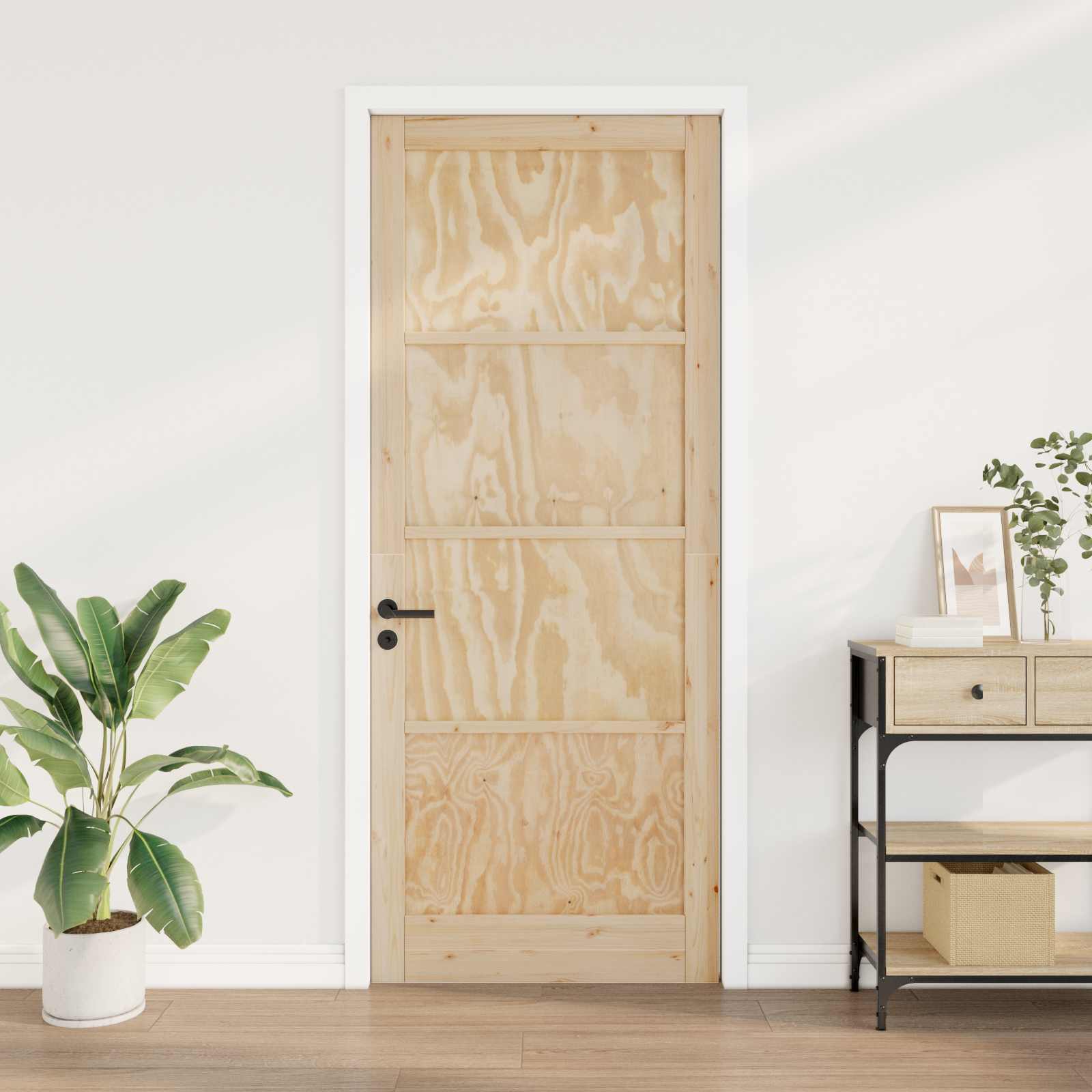 Indvendig Dør Naturfarvet 83 x 232 cm Krydsfinér