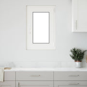 Kældervindue RISOR 50 x 75 cm PVC og glas Hvid