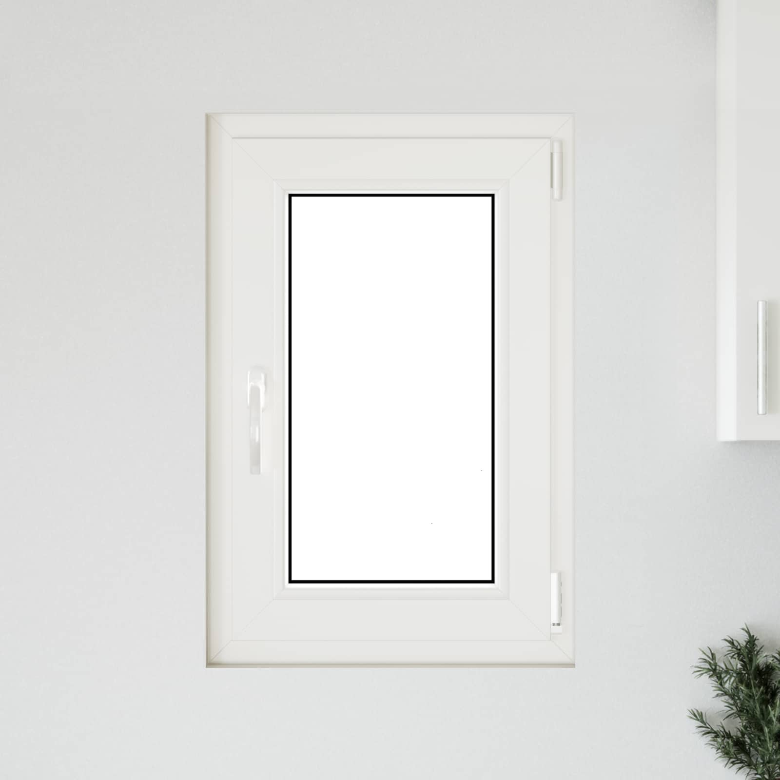 Kældervindue RISOR 50 x 75 cm PVC og glas Hvid