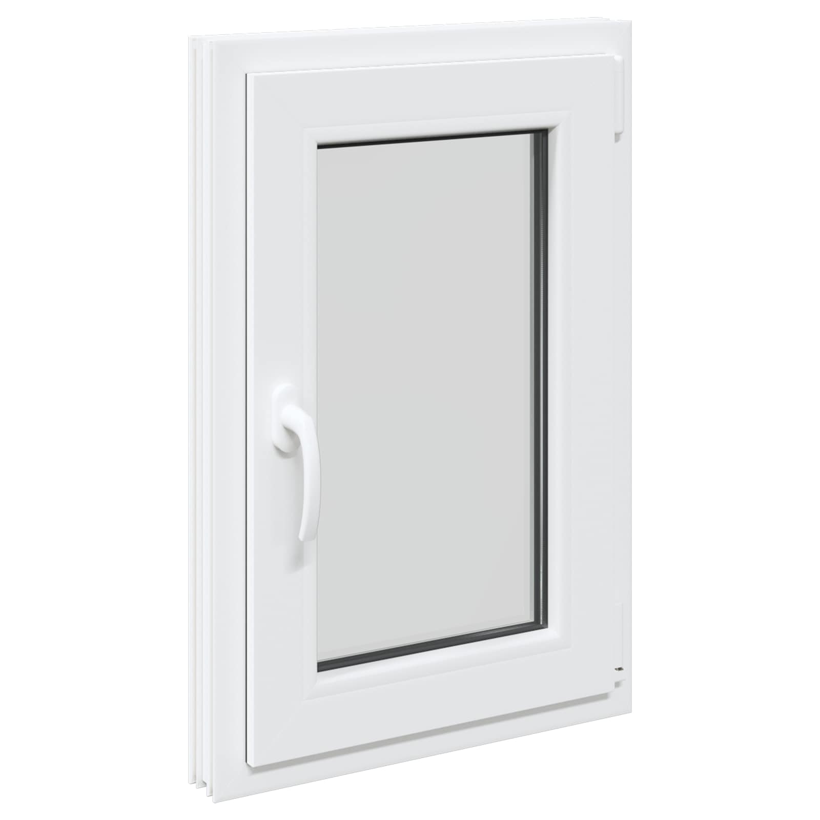 Kældervindue RISOR 50 x 75 cm PVC og glas Hvid