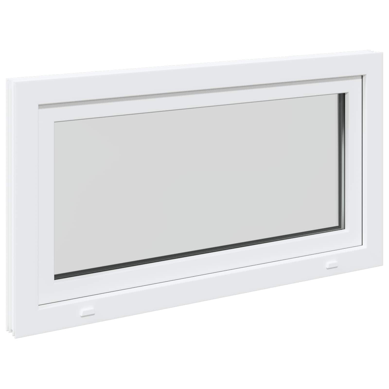Kældervindue RISOR 110 x 60 cm PVC og glas Hvid