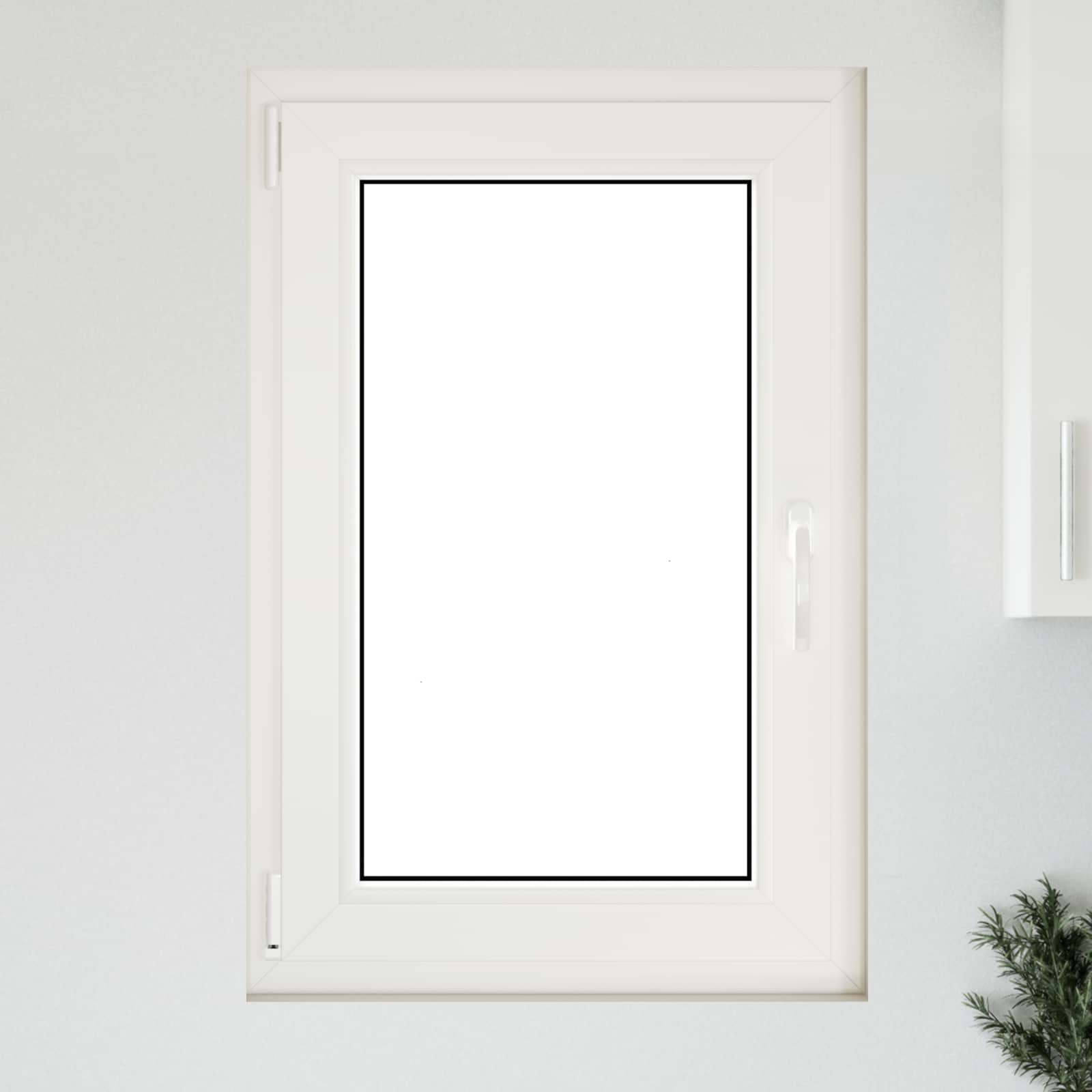 Kældervindue RISOR 60 x 90 cm PVC og glas Hvid