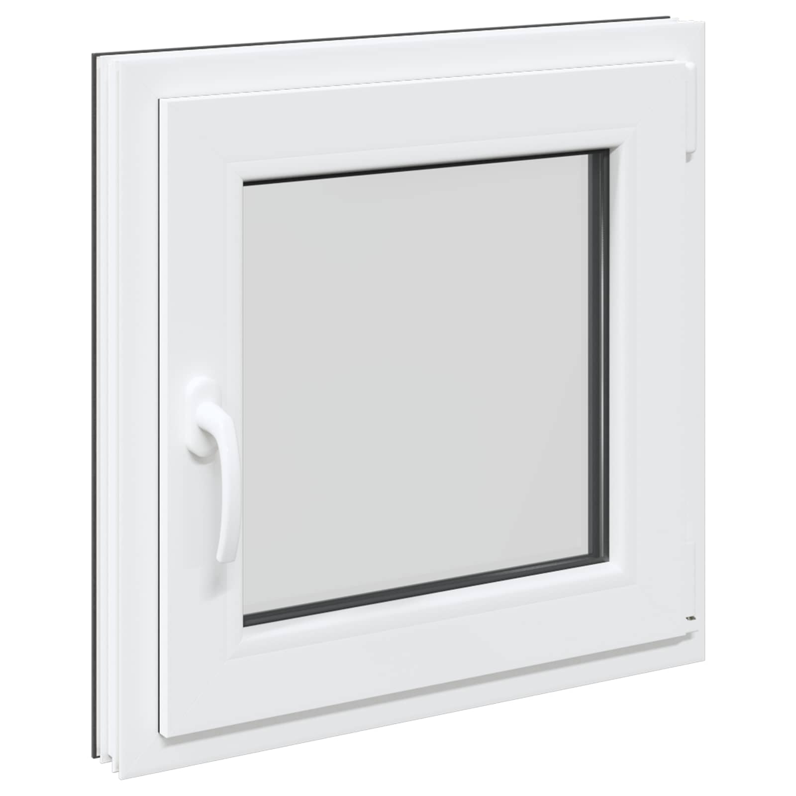 Kældervindue RISOR 50 x 50 cm PVC og glas Antracit