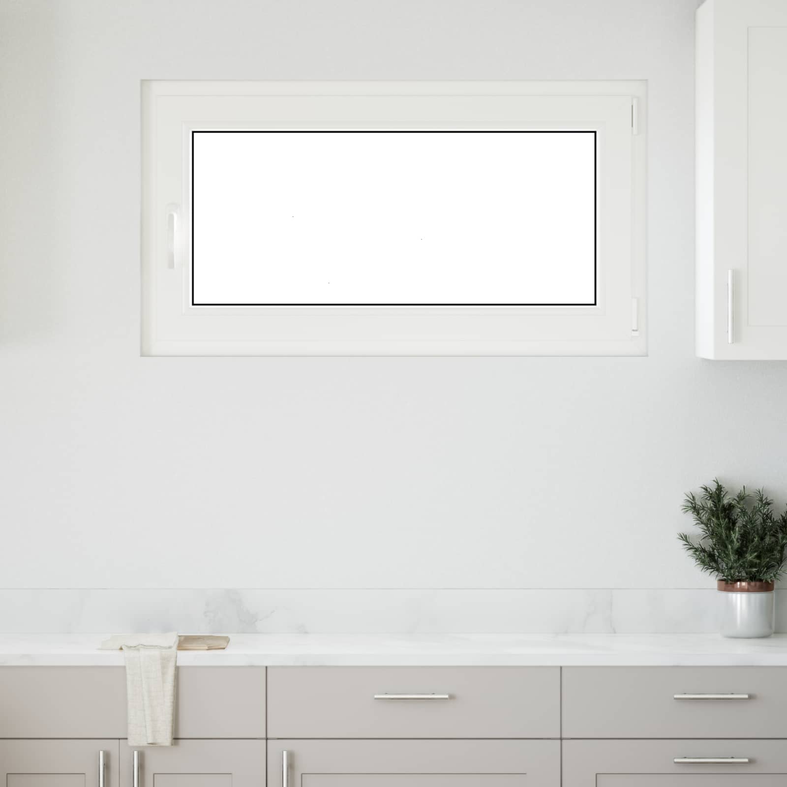 Kældervindue RISOR 110 x 60 cm PVC og glas Antracit