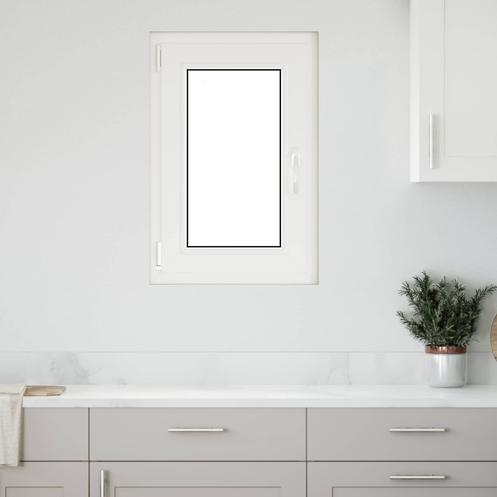 Kældervindue RISOR 50 x 75 cm PVC og glas Antracit