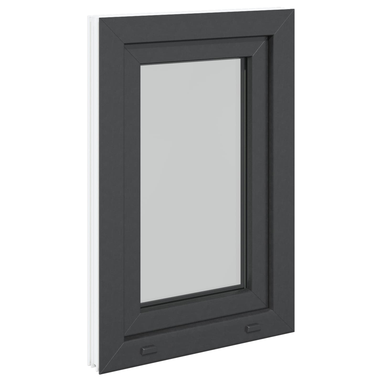 Kældervindue RISOR 50 x 75 cm PVC og glas Antracit
