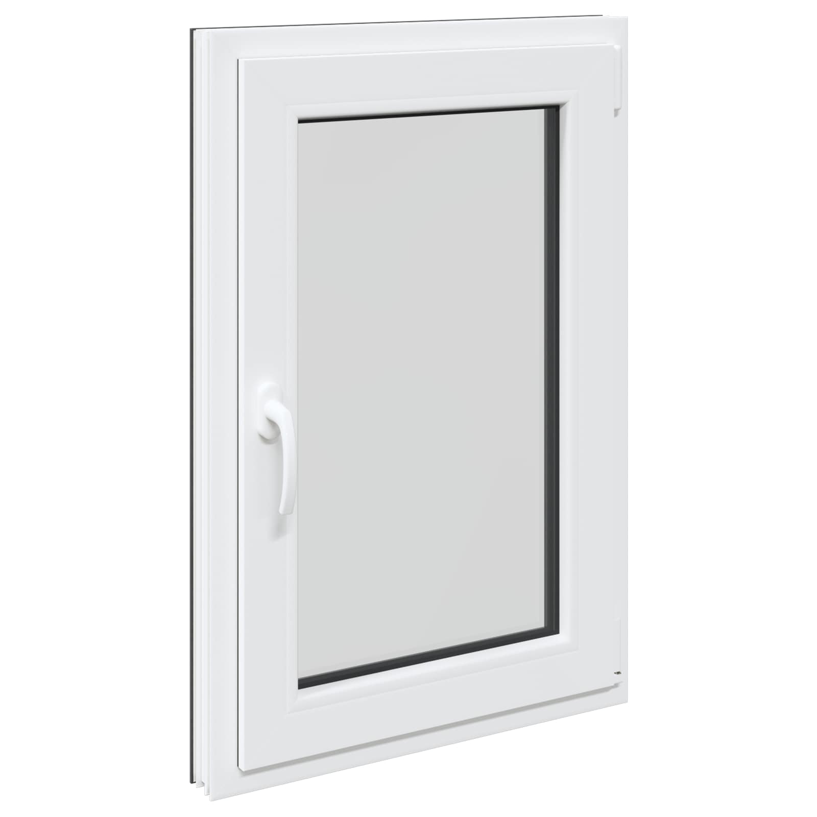 Kældervindue RISOR 60 x 90 cm PVC og glas Antracit