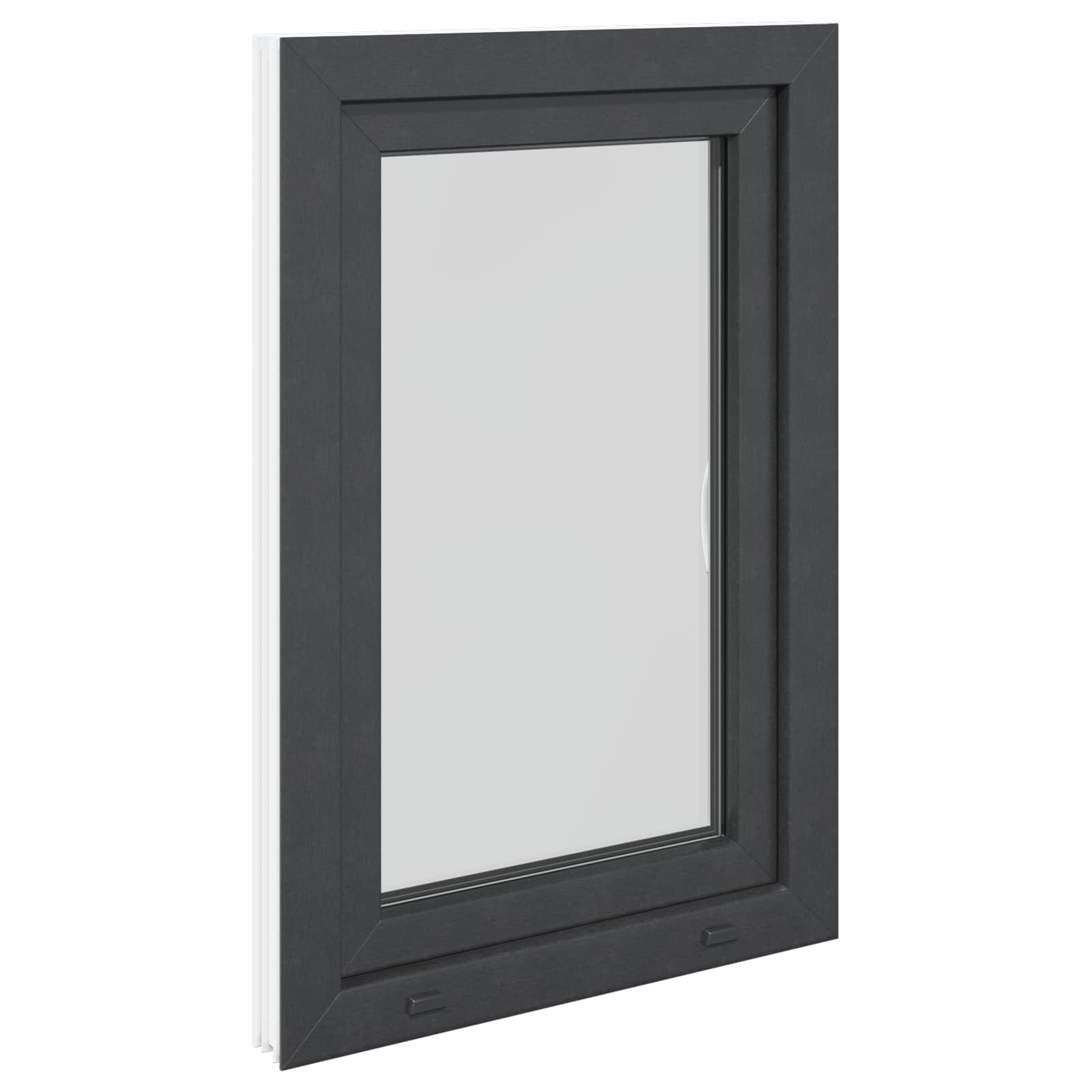 Kældervindue RISOR 60 x 90 cm PVC og glas Antracit