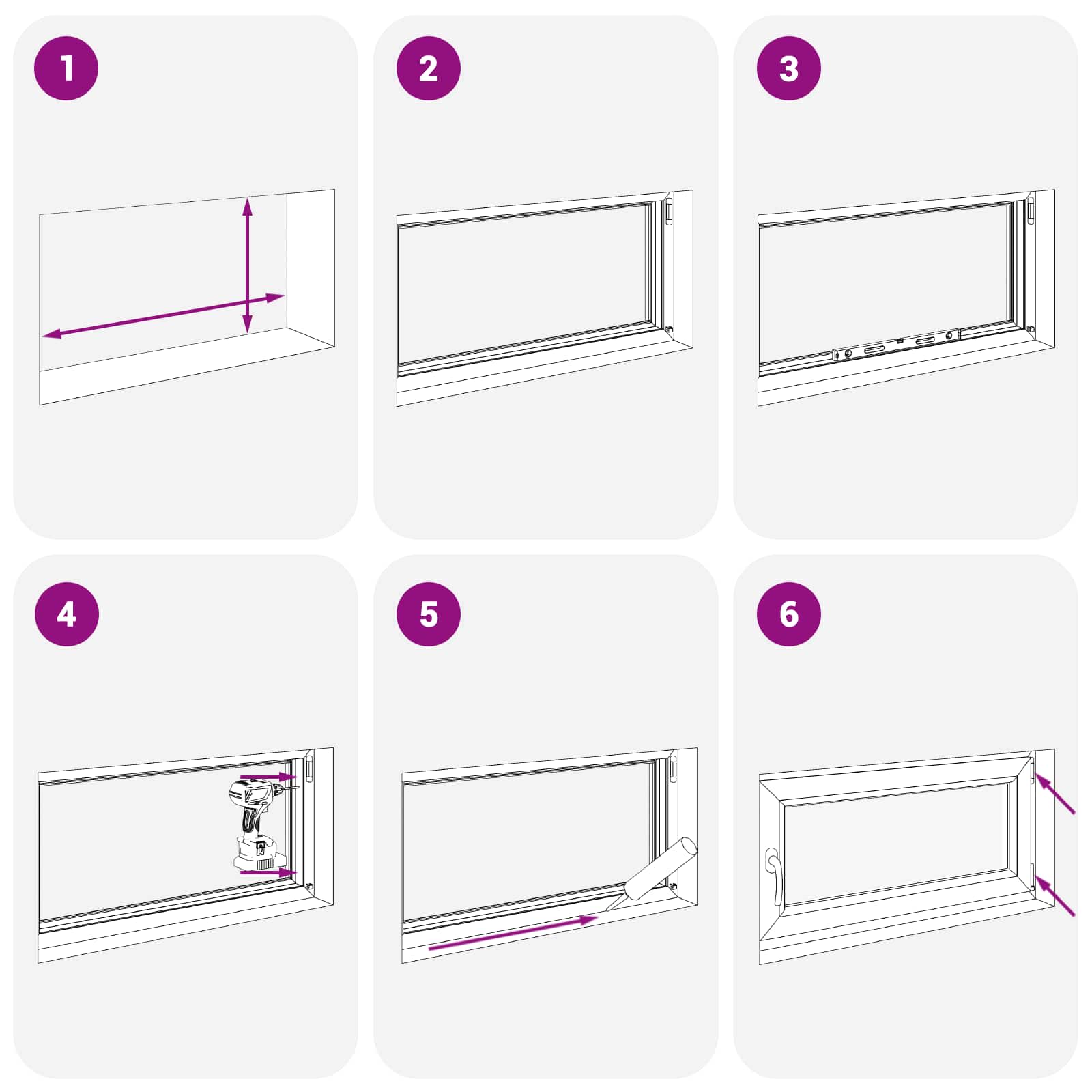 Kældervindue RISOR 100 x 60 cm PVC og glas Antracit