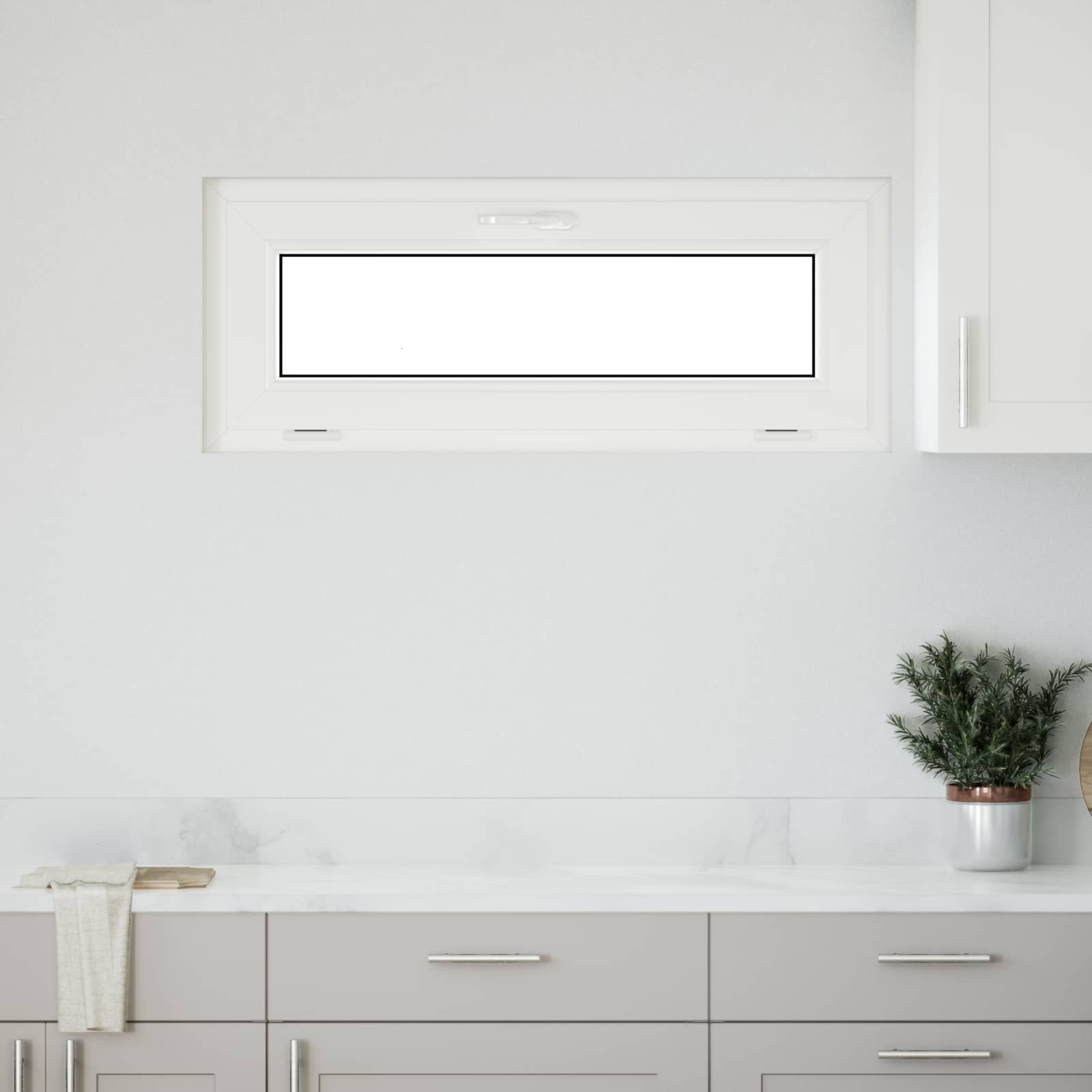 Kældervindue RISOR 110 x 40 cm PVC og glas Antracit