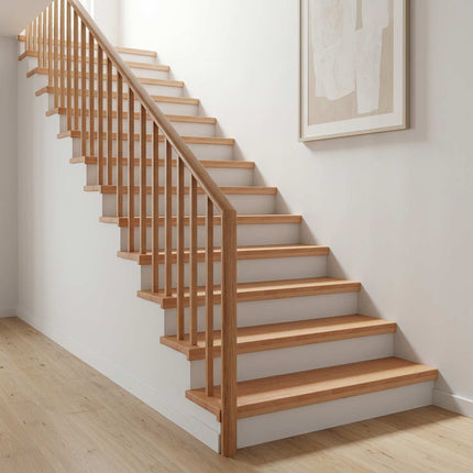 Trappetrin 12 stk. 90 x 30 x 2 cm Naturfarvet Solid bøg
