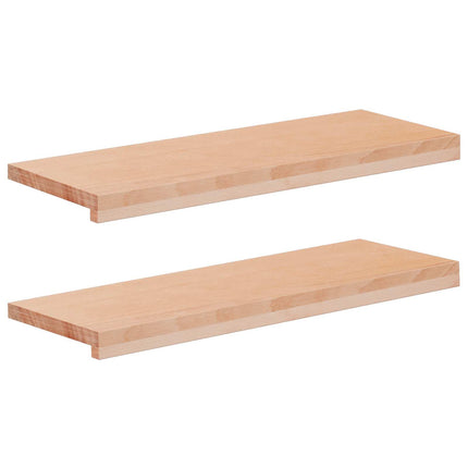 Trappetrin 2 stk. 80 x 30 x 2 cm Naturfarvet Solid bøg