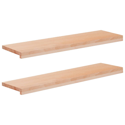 Trappetrin 2 stk. 100 x 30 x 2 cm Naturfarvet Solid bøg