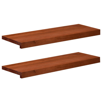 Trappetrin 2 stk. 70 x 25 x 2 cm Brun Solid bøg