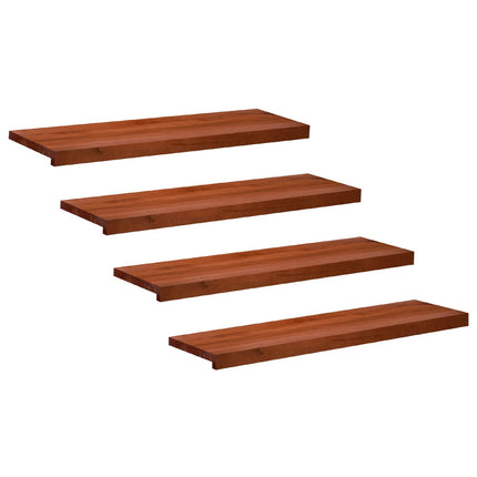 Trappetrin 4 stk. 90 x 25 x 2 cm Brun Solid bøg