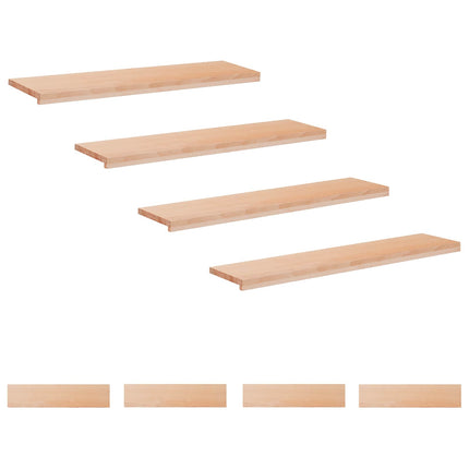 Trappetrin 8 stk. 120 x 30 x 2 cm Naturfarvet Solid bøg