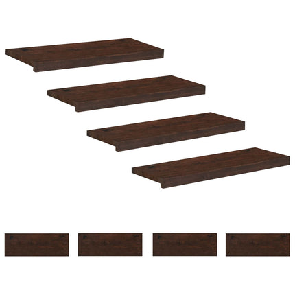 Trappetrin 8 stk. 70 x 25 x 2 cm Mørk Brun Solid bøg