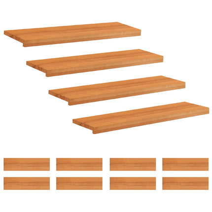 Trappetrin 12 stk. 90 x 25 x 2 cm Lys Brun Solid bøg