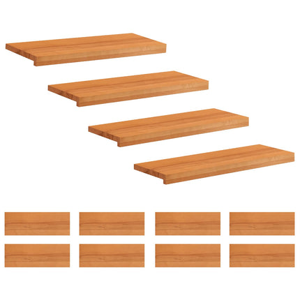 Trappetrin 12 stk. 80 x 30 x 2 cm Lys Brun Solid bøg