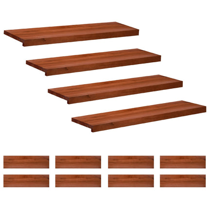 Trappetrin 12 stk. 90 x 25 x 2 cm Brun Solid bøg