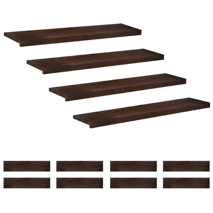 Trappetrin 12 stk. 120 x 25 x 2 cm Mørk Brun Solid bøg