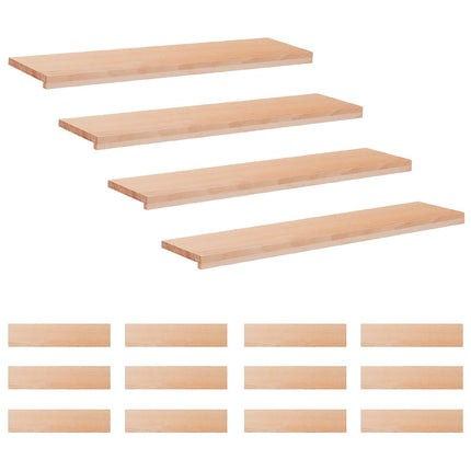 Trappetrin 16 stk. 120 x 25 x 2 cm Naturfarvet Solid bøg
