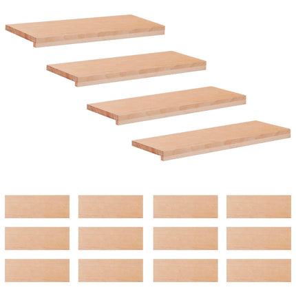 Trappetrin 16 stk. 80 x 30 x 2 cm Naturfarvet Solid bøg