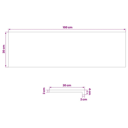 Trappetrin 16 stk. 100 x 30 x 2 cm Brun Solid bøg