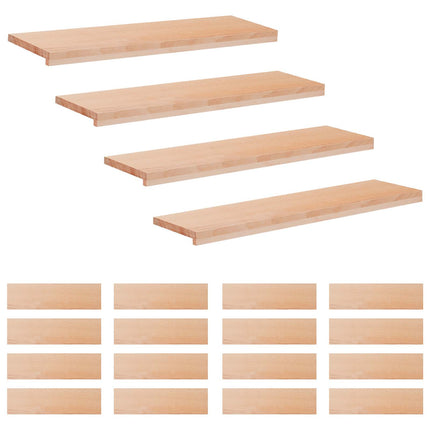 Trappetrin 20 stk. 100 x 30 x 2 cm Naturfarvet Solid bøg