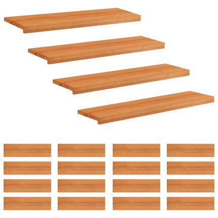 Trappetrin 20 stk. 100 x 30 x 2 cm Lys Brun Solid bøg