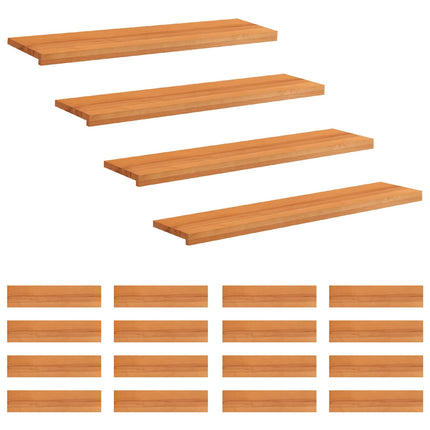 Trappetrin 20 stk. 120 x 30 x 2 cm Lys Brun Solid bøg