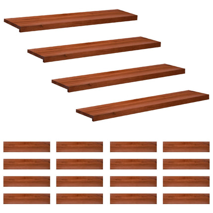 Trappetrin 20 stk. 120 x 25 x 2 cm Brun Solid bøg