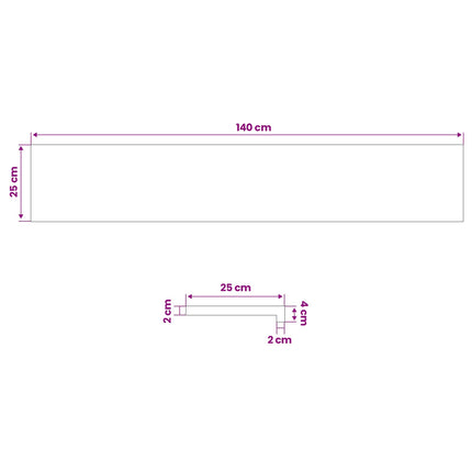 Vindueskarme 2 stk. Sort 140 x 25 x 2 cm Solid bøg