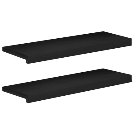 Vindueskarme 2 stk. Sort 70 x 30 x 2 cm Solid bøg