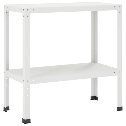 Plantebord 100 x 40 x 80 cm Pulverlakeret stål Hvid