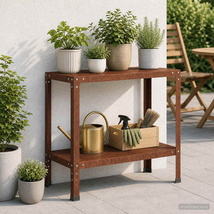 Plantebord 100 x 40 x 80 cm Cortenstål Rusten