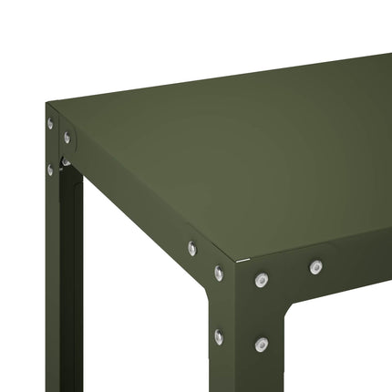 Plantebord 80 x 40 x 80 cm Pulverlakeret stål Olivengrøn