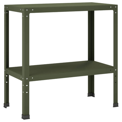 Plantebord 80 x 40 x 80 cm Pulverlakeret stål Olivengrøn