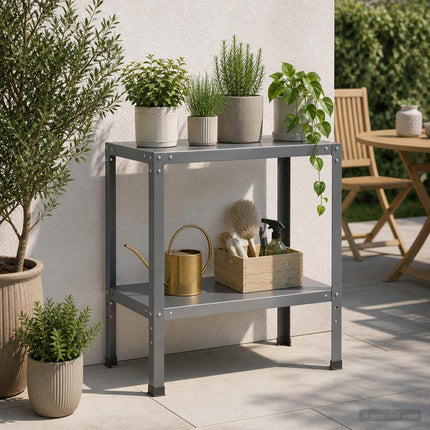 Plantebord 60 x 40 x 80 cm Pulverlakeret stål Antracit