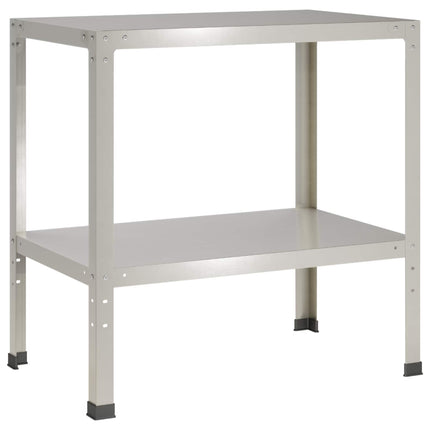 Plantebord 80 x 50 x 80 cm Rustfrit stål Sølv