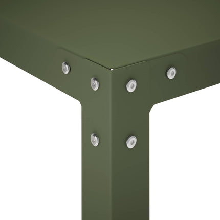 Plantebord 100 x 50 x 104 cm Pulverlakeret stål Olivengrøn