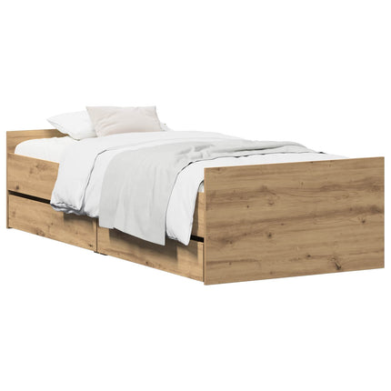 Sengestel Artisan-eg 90 x 200 cm Konstrueret træ