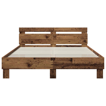 Sengestel Gammelt træ 140 x 190 cm Konstrueret træ