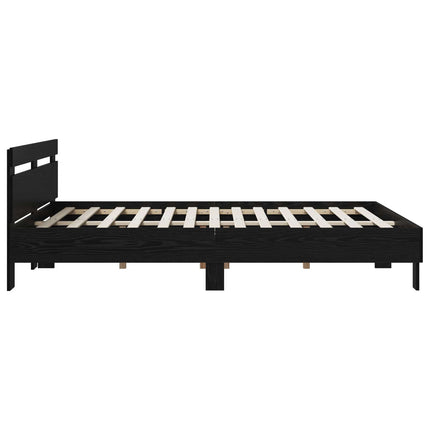 Sengestel Sort eg 120 x 190 cm Konstrueret træ