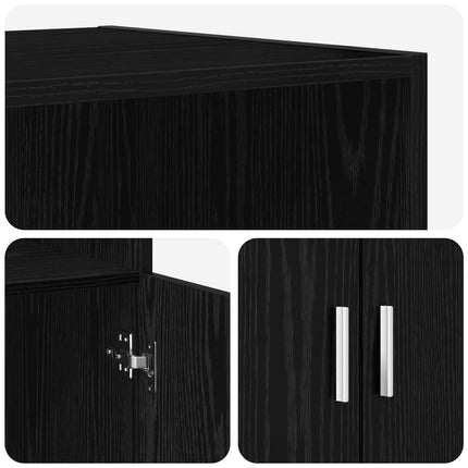 Highboard Sort eg 70 x 42,5 x 185 cm Konstrueret træ