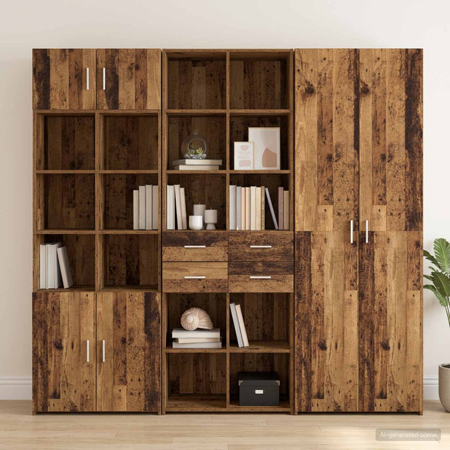 Bogreol Gammelt træ 30 x 42.4 x 185.2 cm